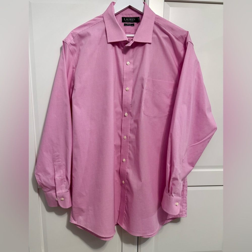 Ralph Lauren Black Label Shirts Men’s Dress Shirt in Pink & White Gingham